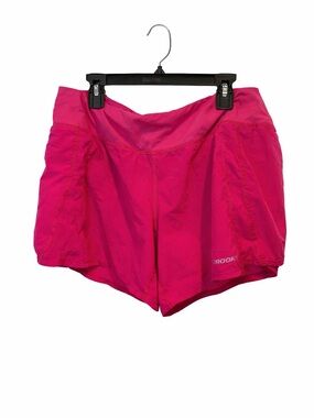 Brooks Women's Bright Pink Athletic Running Shorts -size L - like new